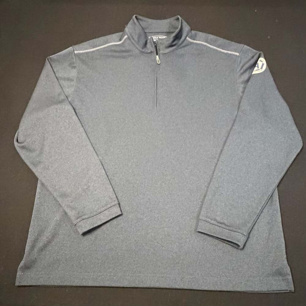 Pebble Beach Performance 1/4 Zip Pullover Gray Long Sleeve TAI Engineering sz L